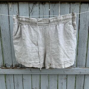 Company Ellen Tracy Women’s 100% Linen Tie Paperbag Shorts Size XXL